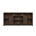 Sausalito 74 Inch Tv Stand Console For Tvs Up To 85 Inches, No Assembly Required, Whiskey Finish Brown Brown Primary Living Space 80 89 Inches 80 89 Inches Lodge,Rustic,Transitional Alder 85 Inches Wood