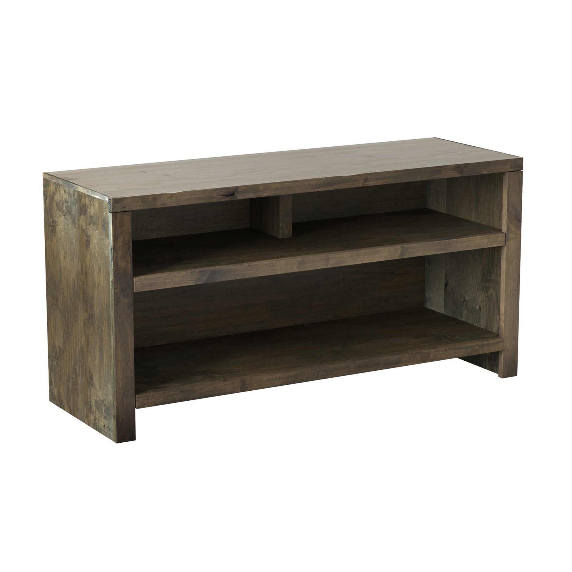 Joshua Creek 48 Inch Tv Stand For Tvs Up To 55 Inches, No Assembly Required, Barnwood Finish Light Brown Brown Primary Living Space 40 49 Inches 50 59 Inches Rustic,Transitional Alder 55 Inches Wood