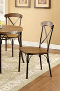 Industrial Style Set of 2pcs Dining Chairs Metal