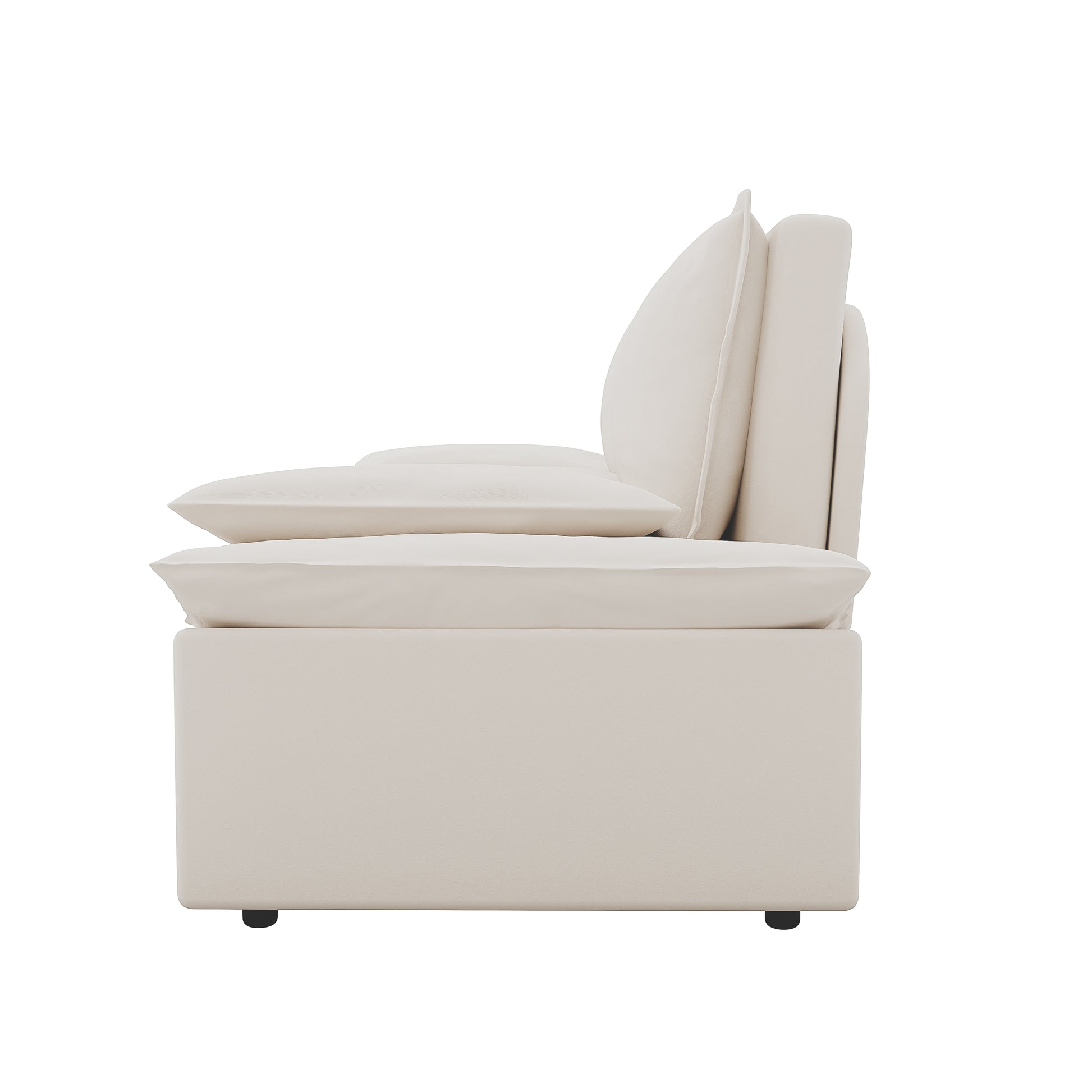 70.1" Queen Pull Out Sofa Bed, 3 In 1 Convertible Sleeper Sofa With 2 Soft Pillows,Multi Functional Velvet Loveseat Bed,Beige Old Sku:W1885134131 Beige Velvet 2 Seat