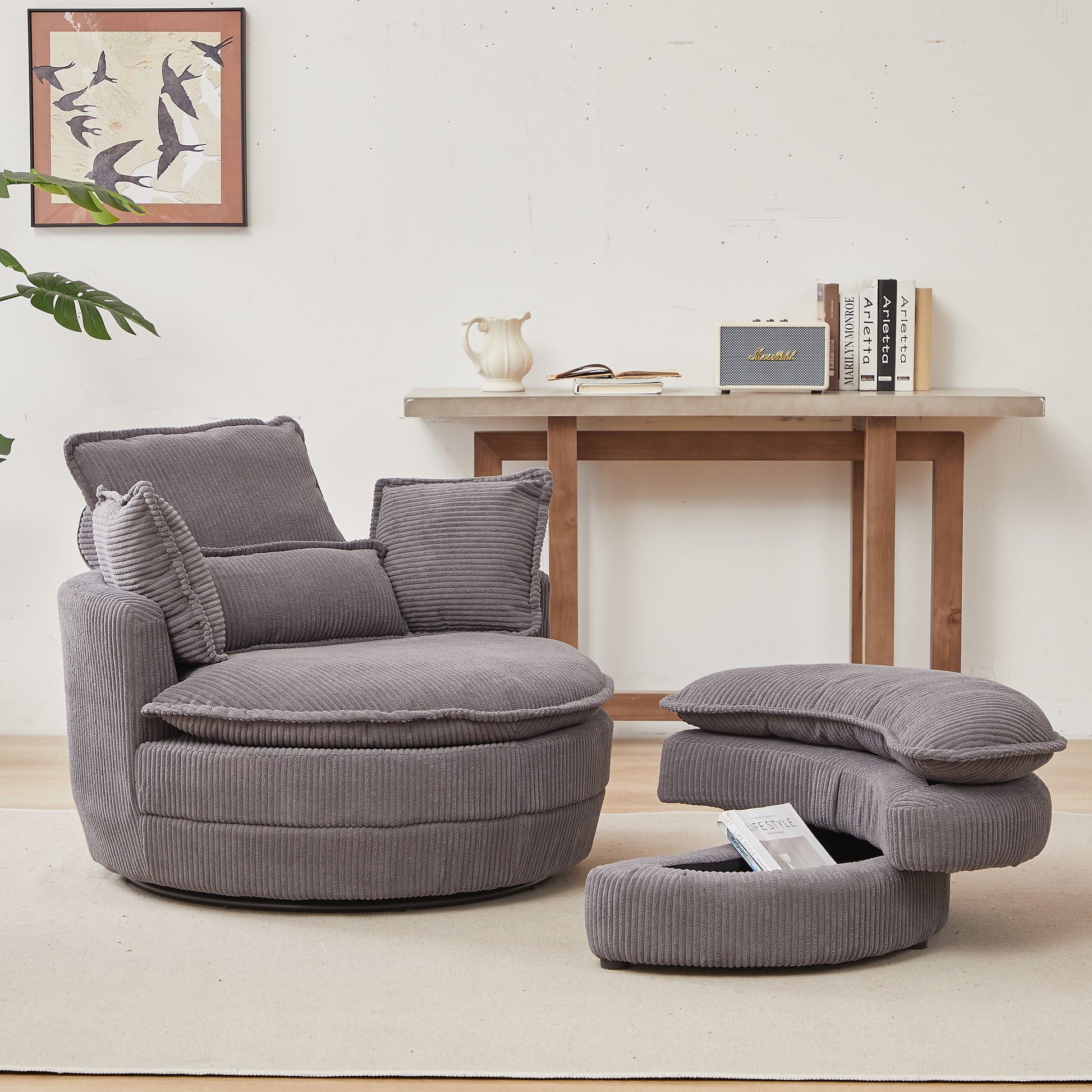 Oversized Chair Den Chairs With Ottomans 38
