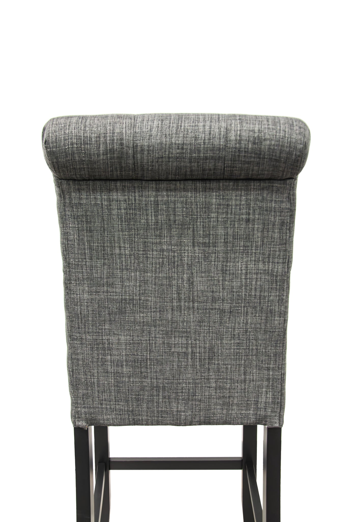 Charcoal Fabric Set of 2pc Counter Height Dining charcoal grey-dining