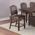 Dining Room Furniture Rustic Espresso Counter Height Table W Storage Base High Chairs 7Pc Counter Ht. Dining Set Rustic Espresso Faux Leather Upholstered Seats Espresso Wood Dining Room Solid Wood Pine Rectangular Dining Table With Chair Upholstered