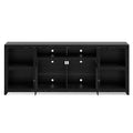 Skyline 75 Inch Tv Stand Console For Tvs Up To 90 Inches, No Assembly Required, Mocha Finish Brown Espresso Primary Living Space 70 79 Inches 80 89 Inches Contemporary,Modern Poplar 85 Inches Wood