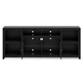 Skyline 85 Inch Tv Stand Console For Tvs Up To 95 Inches, No Assembly Required, Mocha Finish Brown Espresso Primary Living Space 80 89 Inches 90 Inches Or Larger Contemporary,Modern Poplar 85 Inches Wood