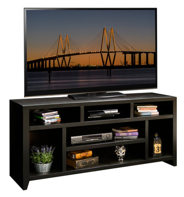 Urban Loft 66 Inch Tv Stand Console For Tvs Up To 80 Inches, No Assembly Required, Mocha Finish Brown Espresso Primary Living Space 70 79 Inches 70 79 Inches Contemporary,Modern,Transitional Poplar 75 Inches Wood