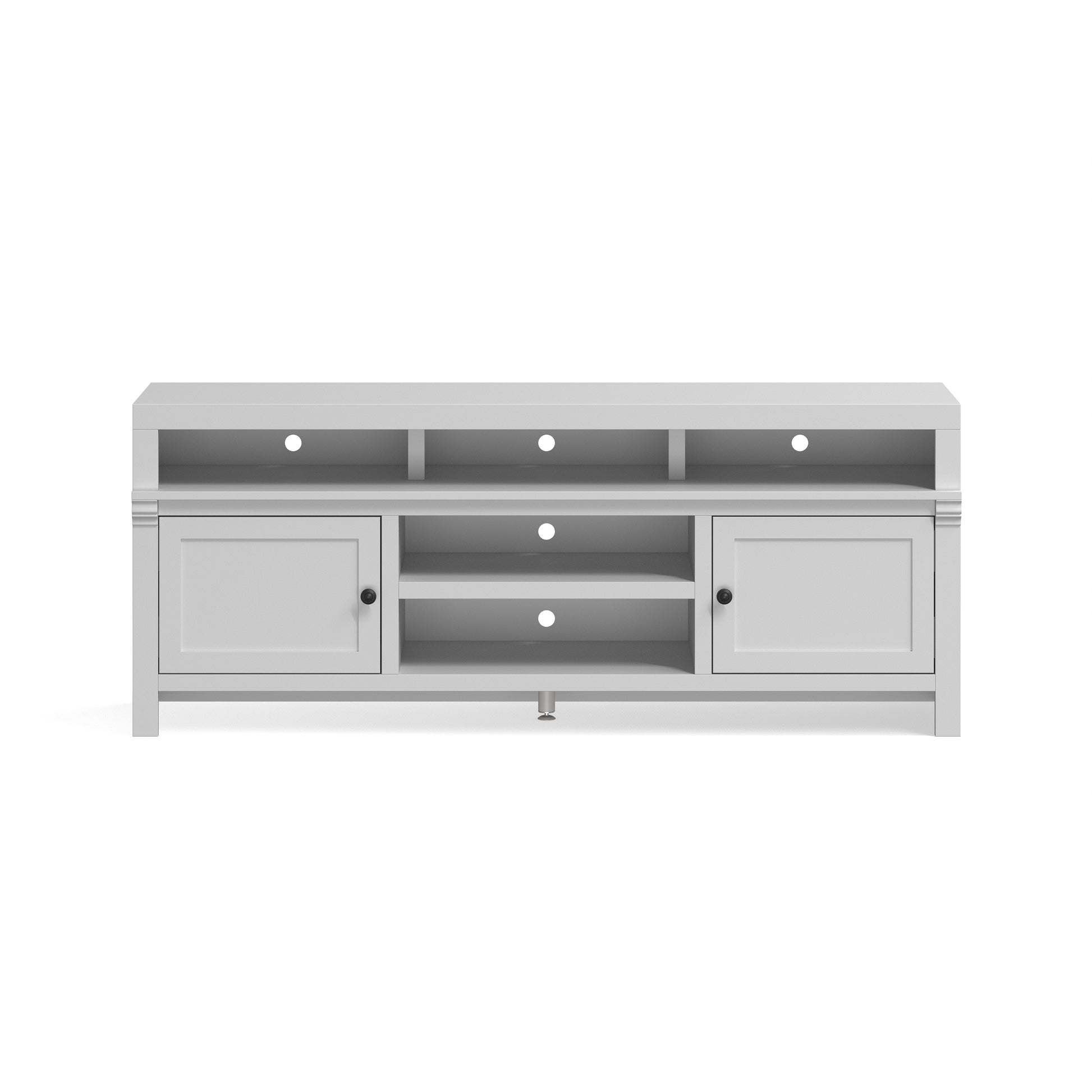 Modern 75 Inch Tv Stand Conosle For Tvs 85 Inches, No Assembly Required, White Finish White White Primary Living Space 75 Inches 80 89 Inches Contemporary,Modern Poplar 85 Inches Wood