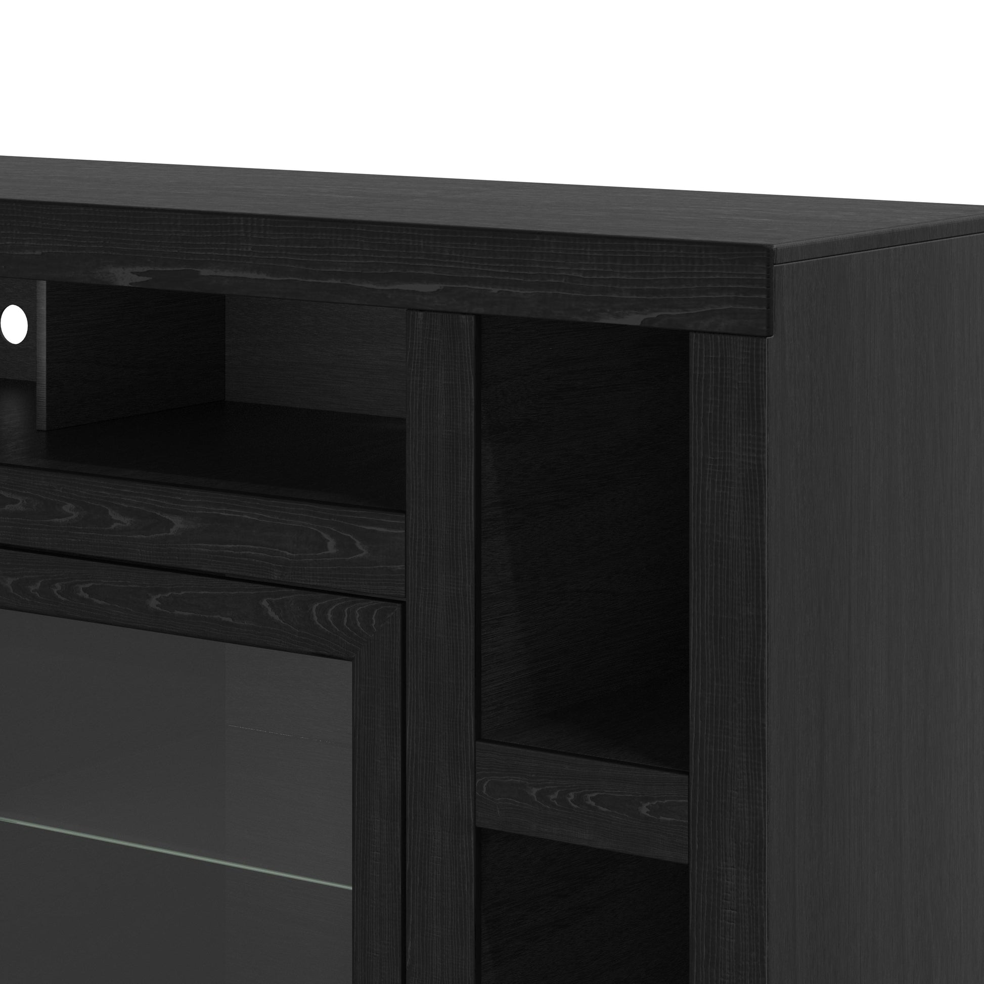 Skyline 65 Inch Tv Stand Console For Tvs Up To 75 Inches, No Assembly Required, Mocha Finish Brown Espresso Primary Living Space 60 69 Inches 70 79 Inches Contemporary,Modern Poplar 75 Inches Wood