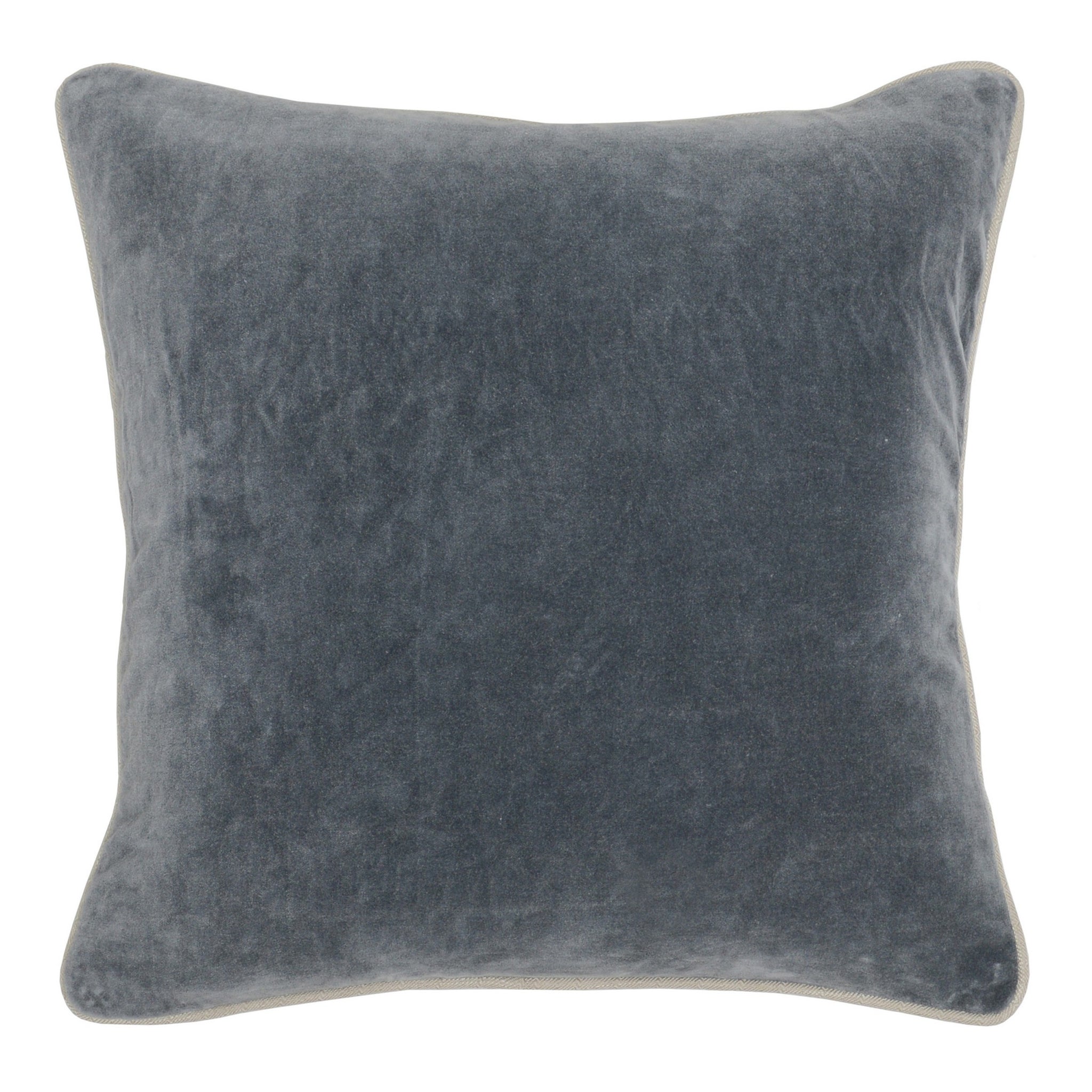 Square Fabric Throw Pillow with Solid Color and