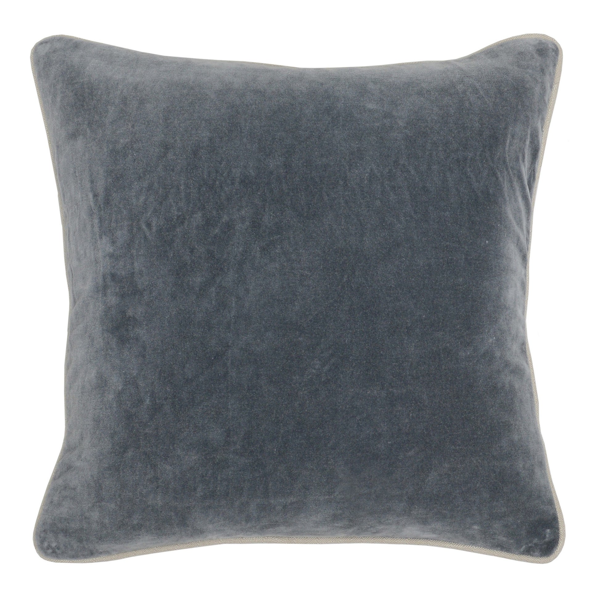 Square Fabric Throw Pillow with Solid Color and
