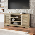 Topanga 66 Inch Tv Stand Console For Tvs Up To 80 Inches, No Assembly Required, Alabaster Finish Beige Primary Living Space 70 79 Inches 70 79 Inches Coastal,Rustic,Transitional Oak 75 Inches Wood