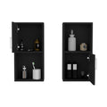 Medicine Cabinet Florence, Bathroom, Black Black Particle Board Engineered Wood