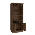 Bar Cabinet Taholah, Living Room, Dark Brown Dark Brown Particle Board Engineered Wood