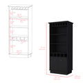 Bar Cabinet Taholah, Living Room, Black Black Particle Board Engineered Wood