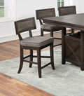 Dining Room Furniture Counter Height Dining Table W Butterfly Leaf Rustic Espresso Storage Base 7Pc Dining Set 6X High Chairs Unique Design Back Espresso Wood Dining Room Solid Wood Rubberwood Rectangular Dining Table With Chair Wood Wood Espresso Seats