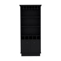 Bar Cabinet Taholah, Living Room, Black Black Particle Board Engineered Wood