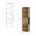 Bar Cabinet Jansen, Living Room, Macadamia Beige Particle Board Engineered Wood