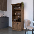 Bar Cabinet Taholah, Living Room, Dark Brown Dark Brown Particle Board Engineered Wood