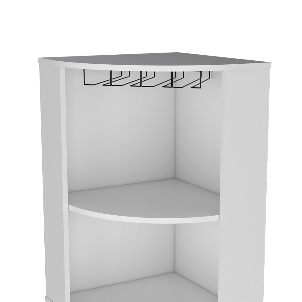 Bar Cabinet Jansen, Living Room, White White Particle Board Engineered Wood