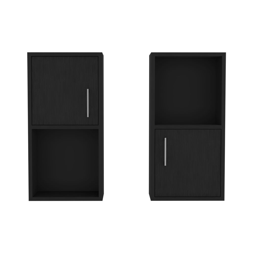 Medicine Cabinet Florence, Bathroom, Black Black Particle Board Engineered Wood