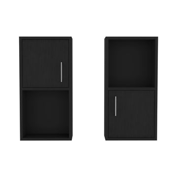 Medicine Cabinet Florence, Bathroom, Black Black Particle Board Engineered Wood