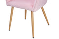 Pink Faux Fur Vanity Chair, Cute Vanity Chair For Girls Women Modern Upholstered Faux Fur Armchair With Metal Legs For Makeup Bedroom Living Room Pink Beige Brown Fabric