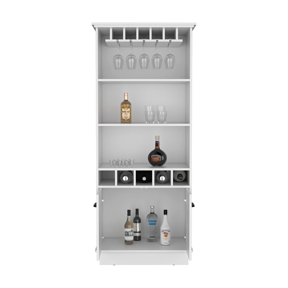 Bar Cabinet Taholah, Living Room, White White Particle Board Engineered Wood