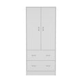 Armoire Edie, Bedroom, White White Particle Board Engineered Wood