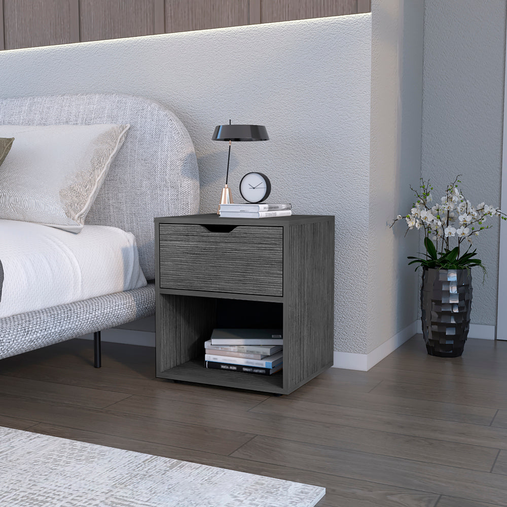 Nightstand Altheimer, Bedroom, Light Gray Light Gray Particle Board Engineered Wood