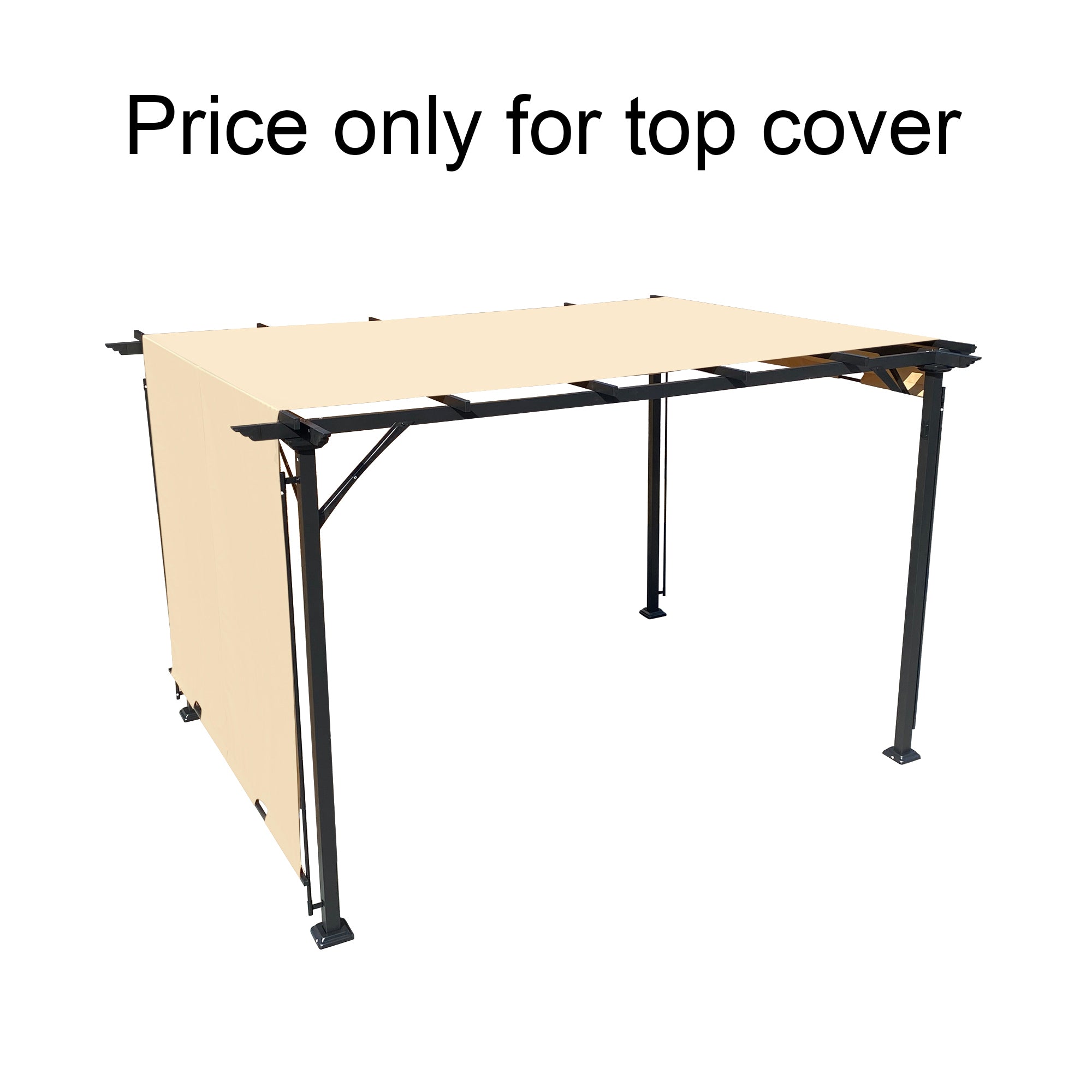 Universal Canopy Cover Replacement for 12x9 Ft Curved khaki-polyester