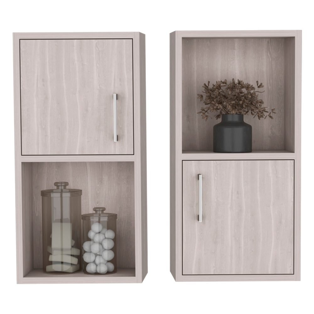 Medicine Cabinet Florence, Bathroom, White Oak Multicolor Particle Board Engineered Wood