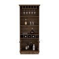 Bar Cabinet Taholah, Living Room, Dark Brown Dark Brown Particle Board Engineered Wood