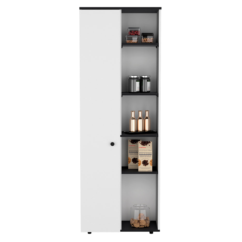 Multistorage Kitchen Pantry Lane, Kitchen, White Black White Black Particle Board Engineered Wood