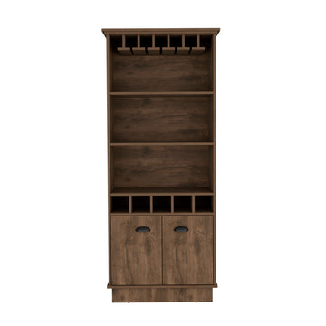 Bar Cabinet Taholah, Living Room, Dark Brown Dark Brown Particle Board Engineered Wood