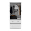 Armoire Edie, Bedroom, White White Particle Board Engineered Wood