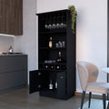 Bar Cabinet Taholah, Living Room, Black Black Particle Board Engineered Wood