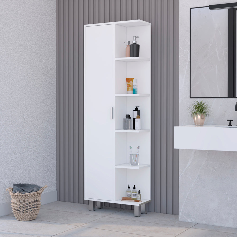 Linen Cabinet Sandy, Bathromm, White White Particle Board Engineered Wood