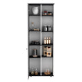 Multistorage Kitchen Pantry Lane, Kitchen, White Black White Black Particle Board Engineered Wood