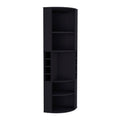 Bar Cabinet Jansen, Living Room, Black Black Particle Board Engineered Wood