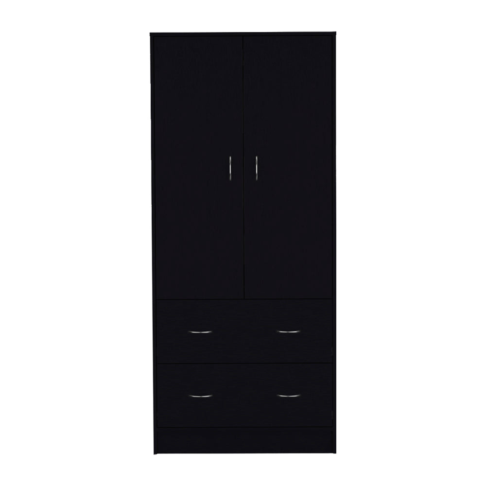 Armoire Edie, Bedroom, Black Black Particle Board Engineered Wood