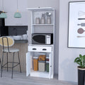 Pantry Cabinet Microwave Stand Warden, Kitchen, White White Particle Board Engineered Wood