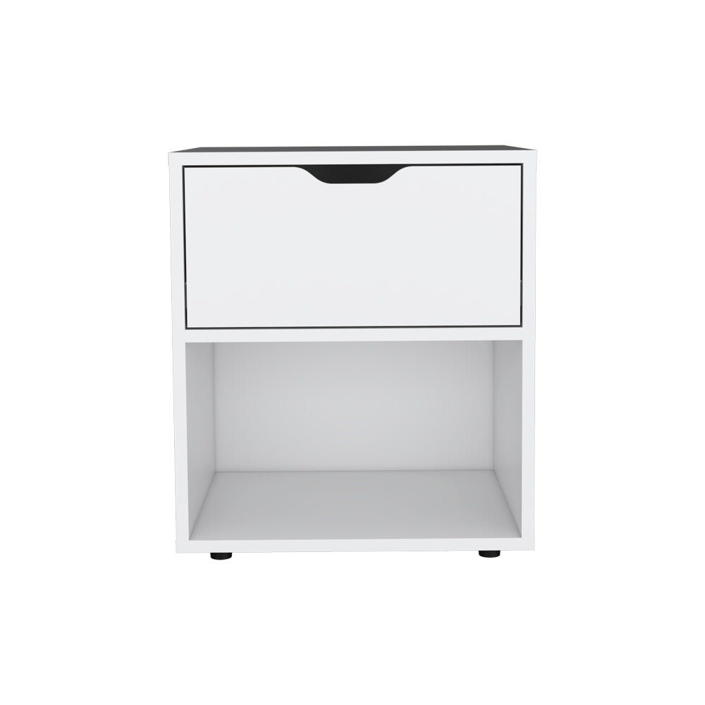 Nightstand Altheimer, Bedroom, White White Particle Board Engineered Wood