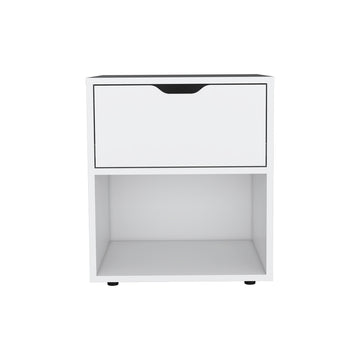 Nightstand Altheimer, Bedroom, White White Particle Board Engineered Wood