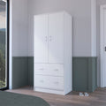 Armoire Edie, Bedroom, White White Particle Board Engineered Wood