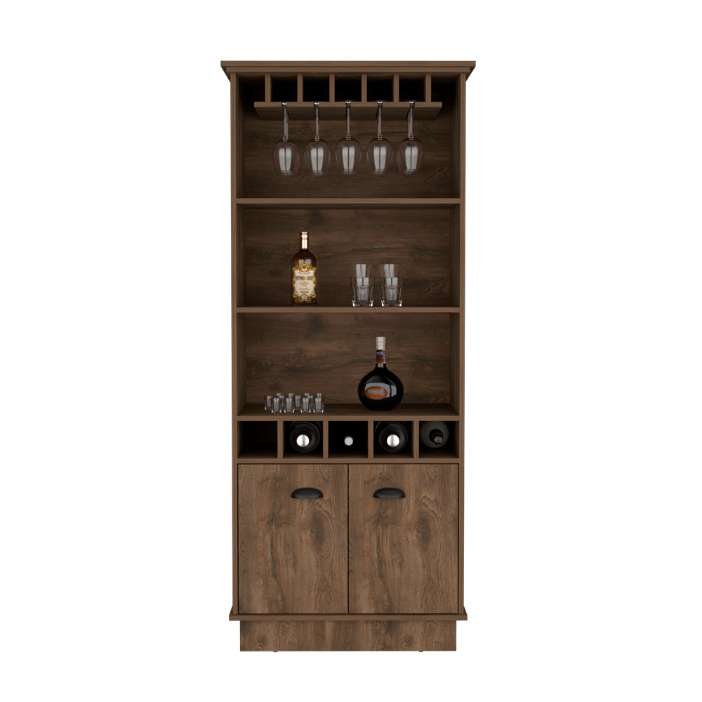 Bar Cabinet Taholah, Living Room, Dark Brown Dark Brown Particle Board Engineered Wood