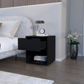 Nightstand Altheimer, Bedroom, Black Black Particle Board Engineered Wood