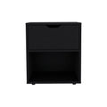 Nightstand Altheimer, Bedroom, Black Black Particle Board Engineered Wood