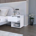 Nightstand Altheimer, Bedroom, White White Particle Board Engineered Wood