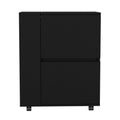 Bar Cart Belleville, Living Room, Black Black Particle Board Engineered Wood