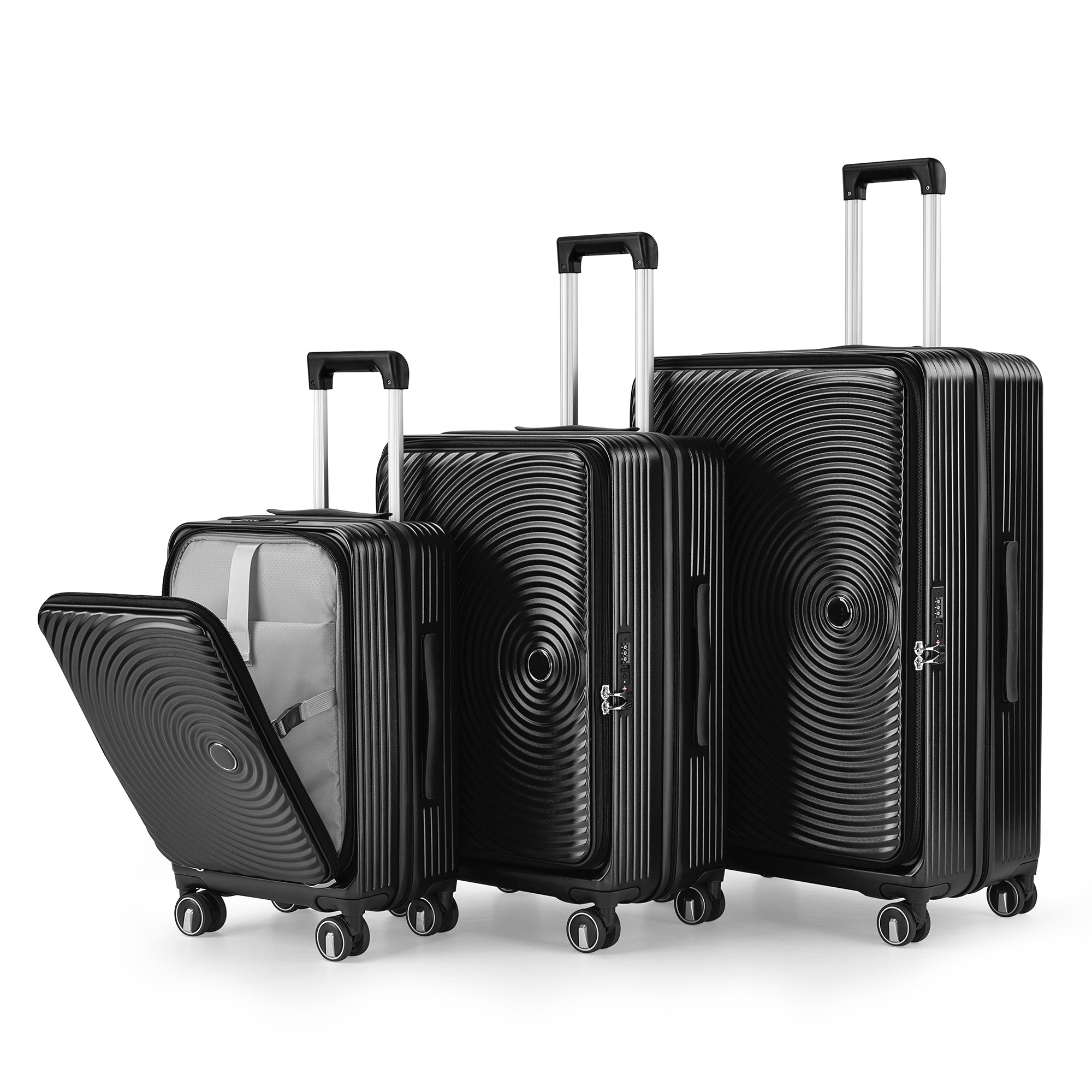 Luggage Sets 3 Piece 20 24 28 , Expandable Carry On black-pc